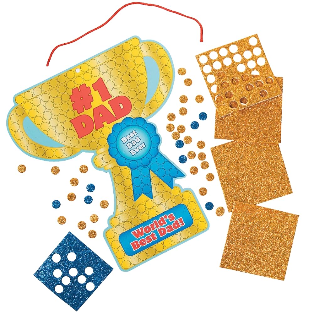 Dad Glitter Foam Mosaic Sign Craft Kit -12 - Crafts for Kids and Fun Home Activities
