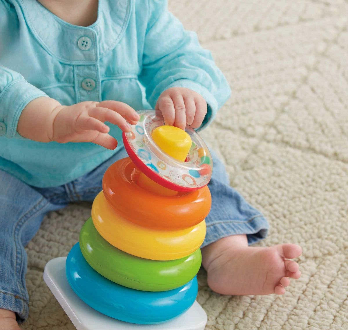 Fisher-Price Rock-a-Stack Baby Ring Stacking Toy