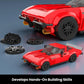 Mould King Super Sports Car Building Set with Display Case, 332 Piece Model