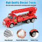 QUANA 6 Pack Fire Truck Playset, Alloy Mini Firetruck Toys for Toddlers 3-5