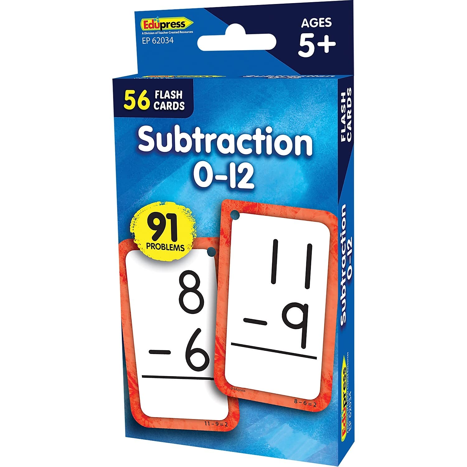 Teacher Created Resources Subtraction 0-12 Flash Cards (EP62034)