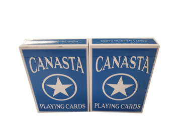 Merz67 LLC 2 Deck Canasta Playing Cards Set w/Points, Blue Back
