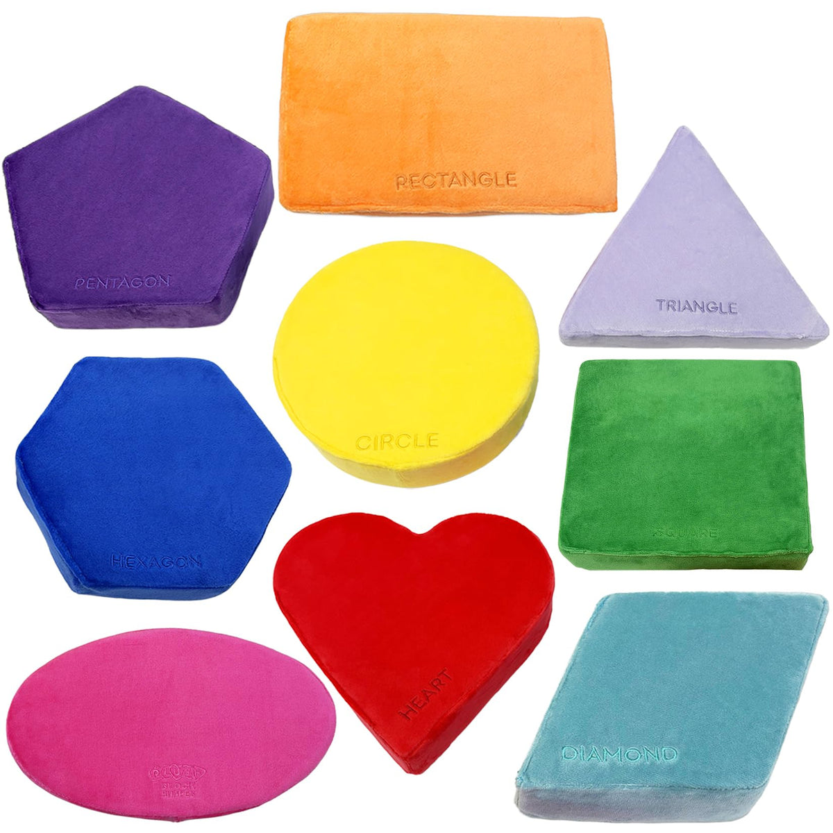 Plush Blocks - The Original Premium Plush Building Block & Shapes for Kids - Certified Safe Foam Blocks in Luxuriously Soft Fabric Covers (Classic