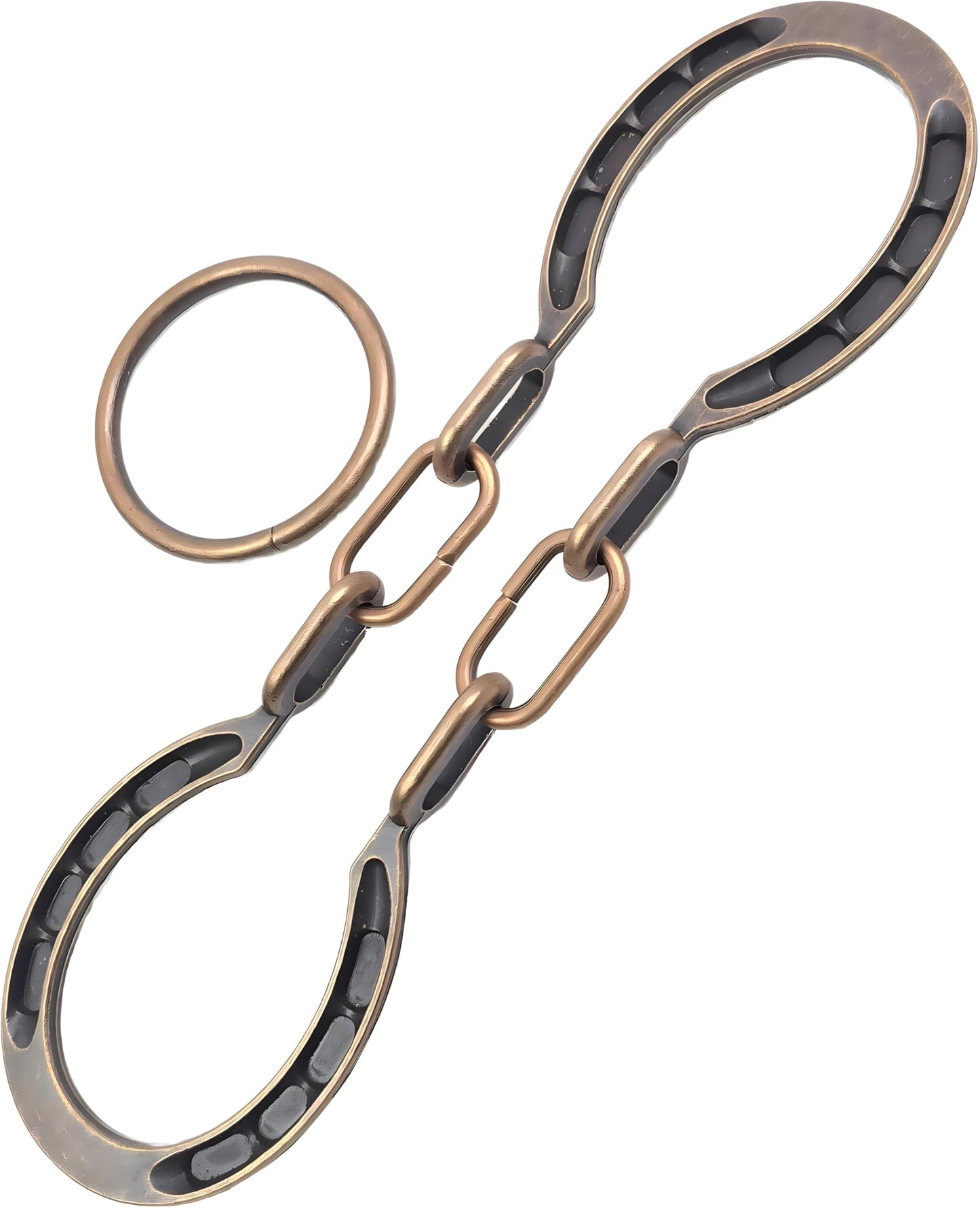 MAGIKON Traditional Brain Teaser, Classical Metal Horseshoe Puzzle Bronze