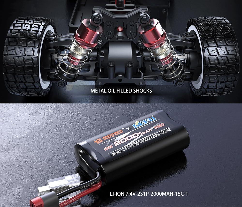 TesPower MJX 14303 Brushless RC Drift Truck,1/14 2.4G RTR Remote Control Car for Adult,4WD Off-Road Racing Car,42KM/H High Speed All-Road Electric