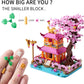 Japanese Cherry Blossom Tree Building Set for Adults, House Architecture Model Kit with Pink Sakura Flowers, Creative Bonsai Decor for Home Office
