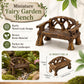 Essivox Brown Resin Fairy Garden Miniature Bench Chair, Outdoor Furniture Decoration for Home and Garden Landscape