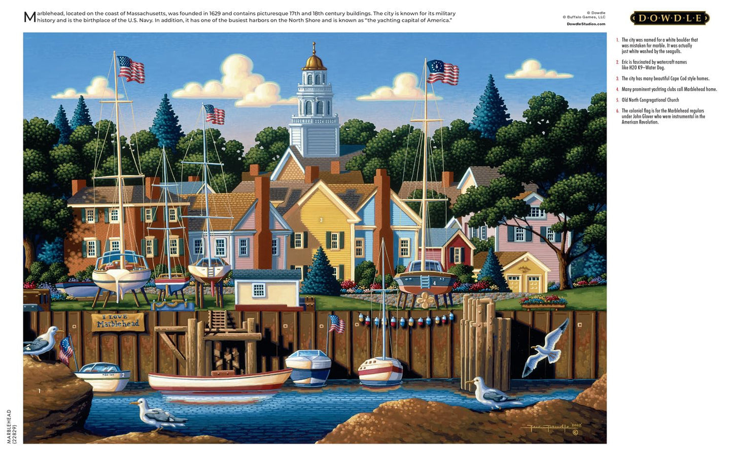 Buffalo Games - Eric Dowdle Marblehead - 300 Piece Jigsaw Puzzle for Adults