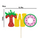 Fruit Two Cake Topper Glitter Gold Fruity Two Cake Decorations for Girls Boys Strawberry Watermelon Pineapple Summer Fruits Happy Birthday Decorations