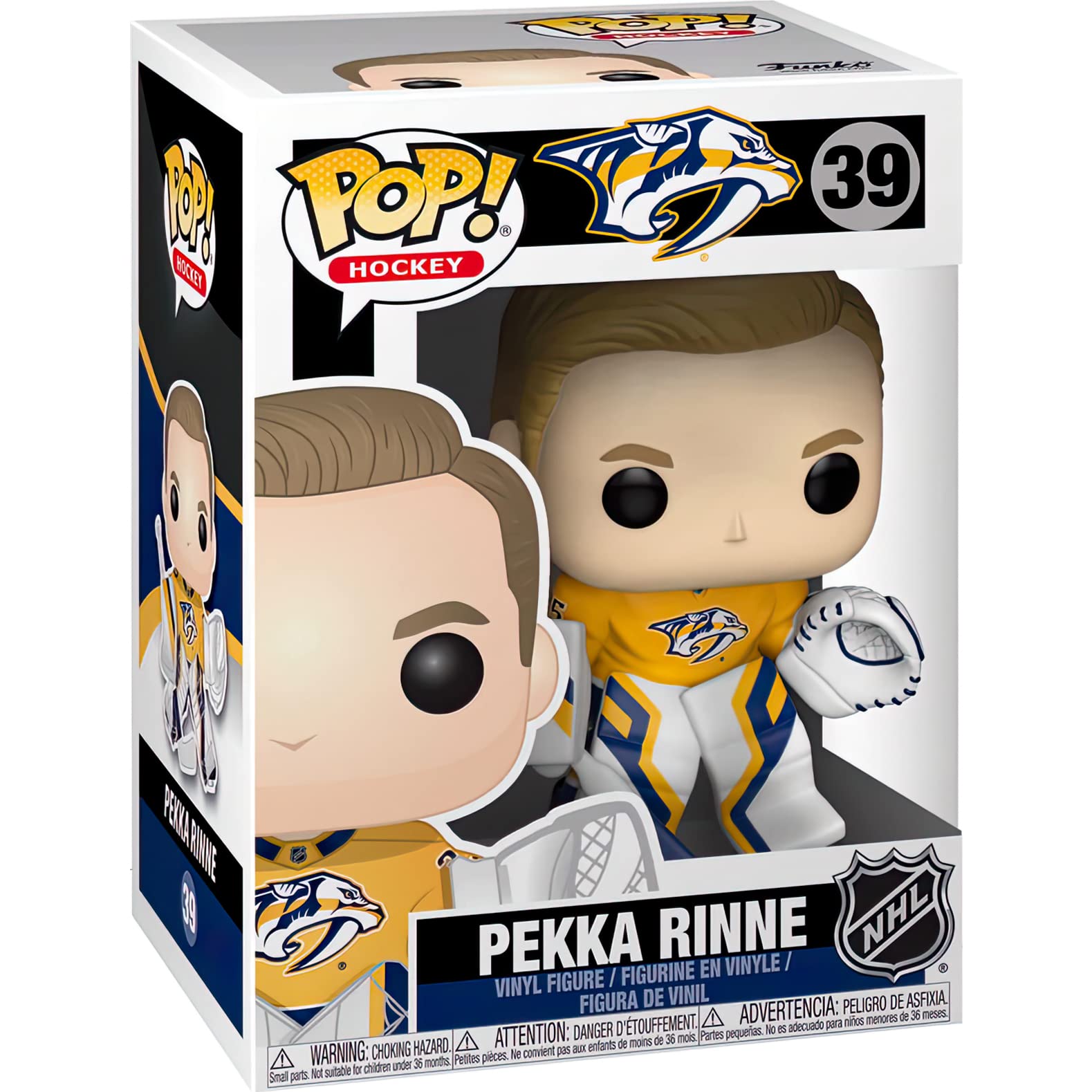 Funko P e k k a R i n n e [P r e d a t o r s ]: P o p ! Hockey Vinyl Figurine Bundle with 1 Compatible 'ToysDiva' Graphic Protector (039-34332 - B)