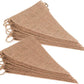 DAHI 32Ft Burlap Banner 48pcs DIY Burlap Banner Brown Fabric Triangle Flag Pennant Banner for Party Decorations Wedding Birthday Outdoor Garden