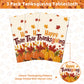 3 Pcs Happy Thanksgiving Tablecloths - Disposable Rectangle Fall Tablecloth, Plastic Pumpkin Table Cloth Maple Leaves Table Cover for Autumn