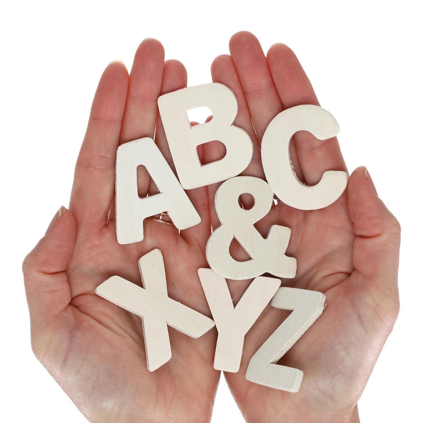 Hampton Art Large Crate of Wood Letters 305 Piece Set, Unfinished Wooden Letters for Crafts and Home Decor Signs, Paint and Stain Ready, Includes