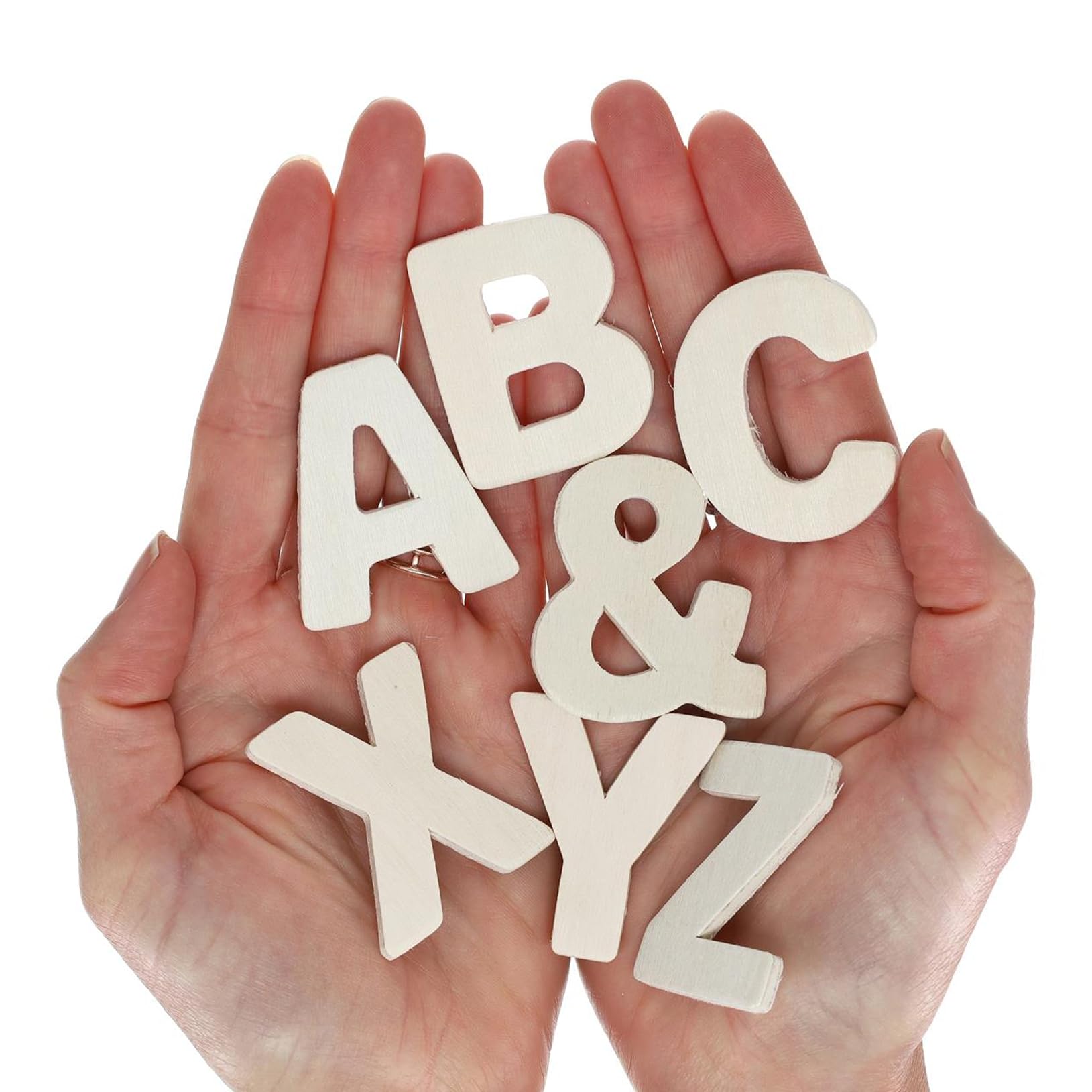 Hampton Art Large Crate of Wood Letters 305 Piece Set, Unfinished Wooden Letters for Crafts and Home Decor Signs, Paint and Stain Ready, Includes
