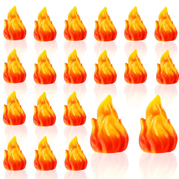 Pamonrueer 20 Pcs Mini Fake Fire Campfire Miniature Village Campfire Landscape Crafts Christmas Miniature Town Accessories for Mini Christmas Scene