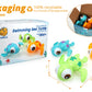 DUCKBOXX XX Wind-up Swimming Sea Turtles Bath Toy, No Battery Mold-Free Anti-Rust Interactive Montessori Toy for Kids 18M+ (3pcs)