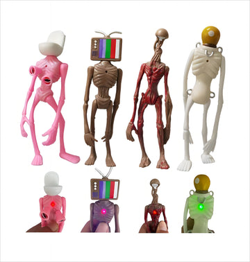 EICHIMEOW 4 PCS Siren Head Toys Action Figure Christmas Model Doll Gift