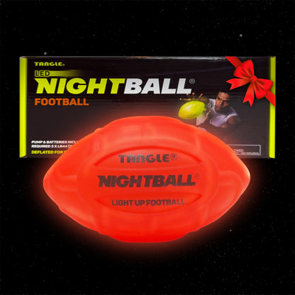 Glow in The Dark Nightball LED Football - Light up Football with Bright LED Lights - Kids and Adults, Red