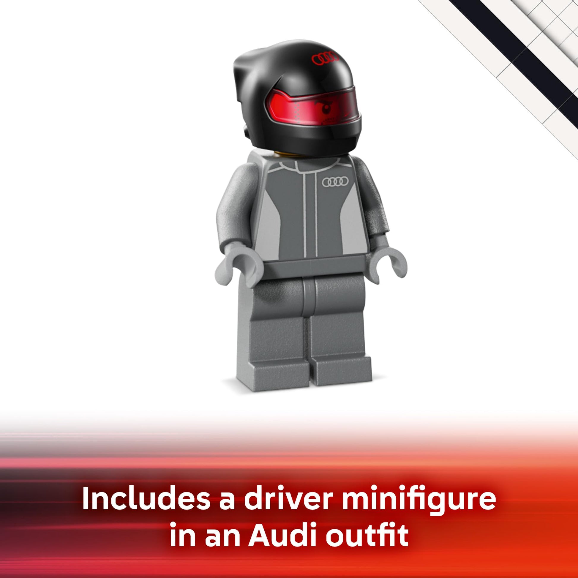 LEGO Speed Champions Audi Revolut F1 Team R26 Race Car Toy - Building Sets for Boys & Girls, Ages 10+ - F1 Car Kit for Display or Play - Gift