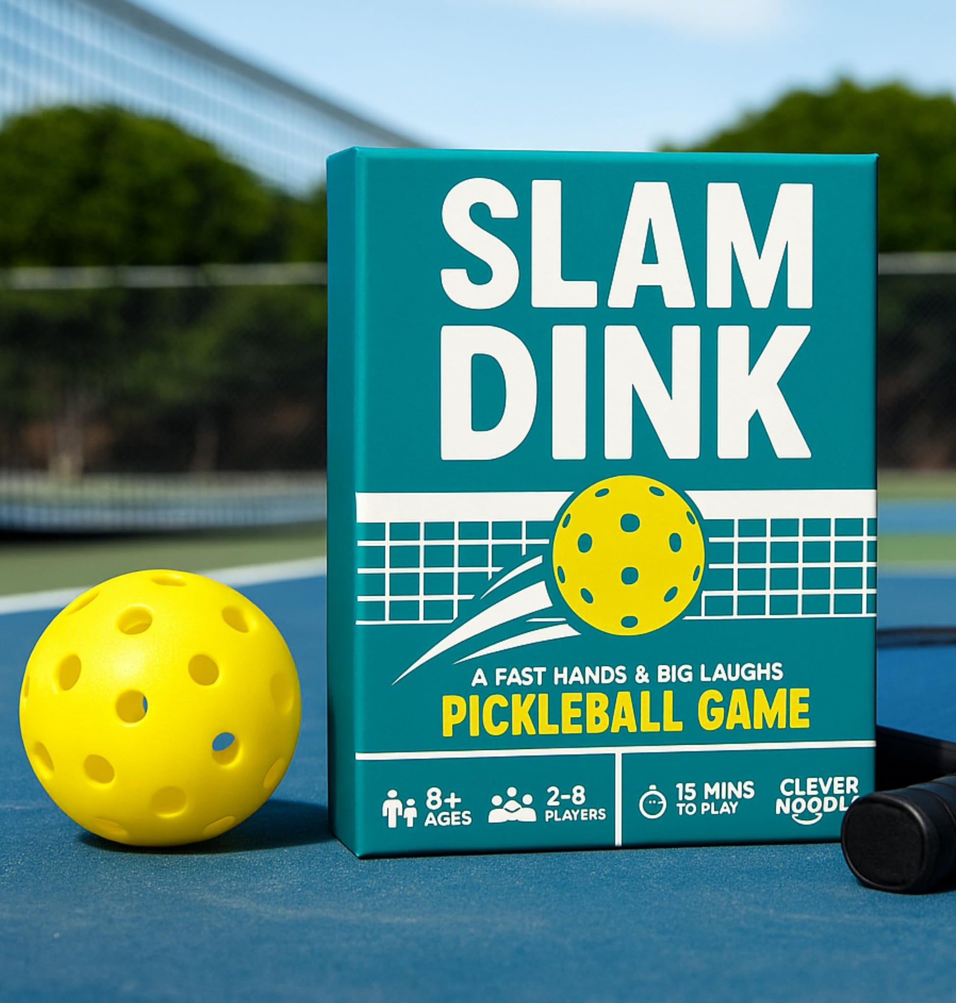 Clever Noodle Slam Dink I Pickleball Game I Pickle Ball Gift I A Hilarious Pickleball Card Game I Gifts for Pickleballers I Family Card Game