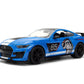 Jada Toys Bigtime Muscle 1:24 2020 Ford Mustang Shelby GT 500 Die-cast Car - Opening Doors, Hood, Trunk, Rubber Tires(Glossy Blue)