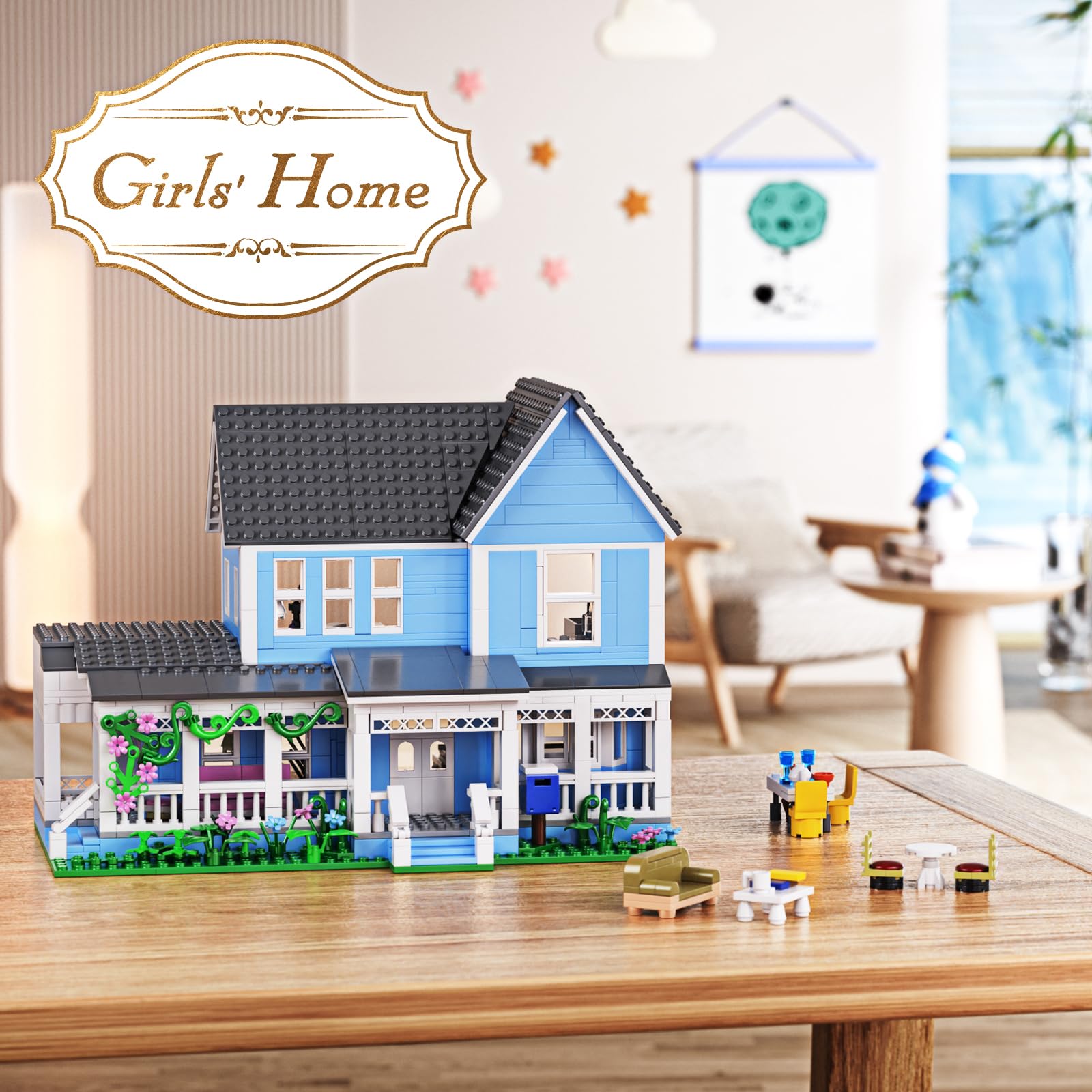 Gilmore House in Stars Hollow Luke’s Diner Movie Building Block Toys Set Compatible with Lego, Mothers Day Gift Decor and Collectibles for Family