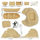 Tim Mee Pirates of Treasure Island - Black 28pc Plastic Toy Figures Boat Chest