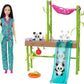 Barbie Careers Playset, Baby Panda Care & Rescue Set with Vet Fashion Doll, 2 Color-Change Pandas & 20+ Accessories