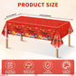MYFEST 3 PCS Hibachi Party Decorations Hibachi Table Cloth 108x54 inches, Disposable Waterproof Japanese Tablecloth for Hibachi Decorations and Asian
