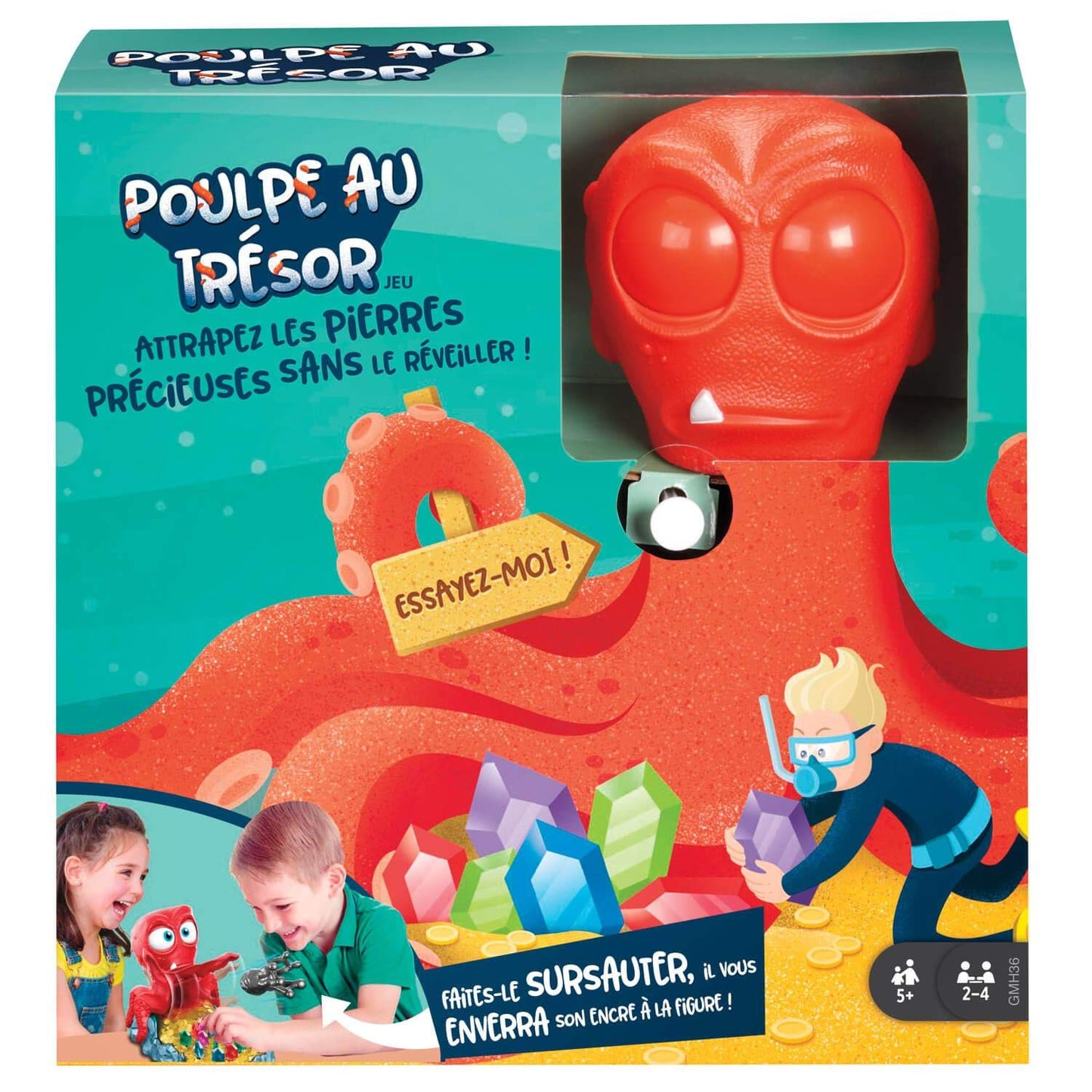 Mattel Games Inky’s Fortune Kid’s Game with Octopus, Gems and Ink Blob, Gift for Children 5 Years Old & Up