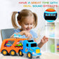 Forty4 9 Pack Cars Toys for 2 3 4 5 Years Old Toddlers Boys & Girls Gift, Big Transport Truck with 8 Small Cute Pull Back Trucks, Carrier Truck