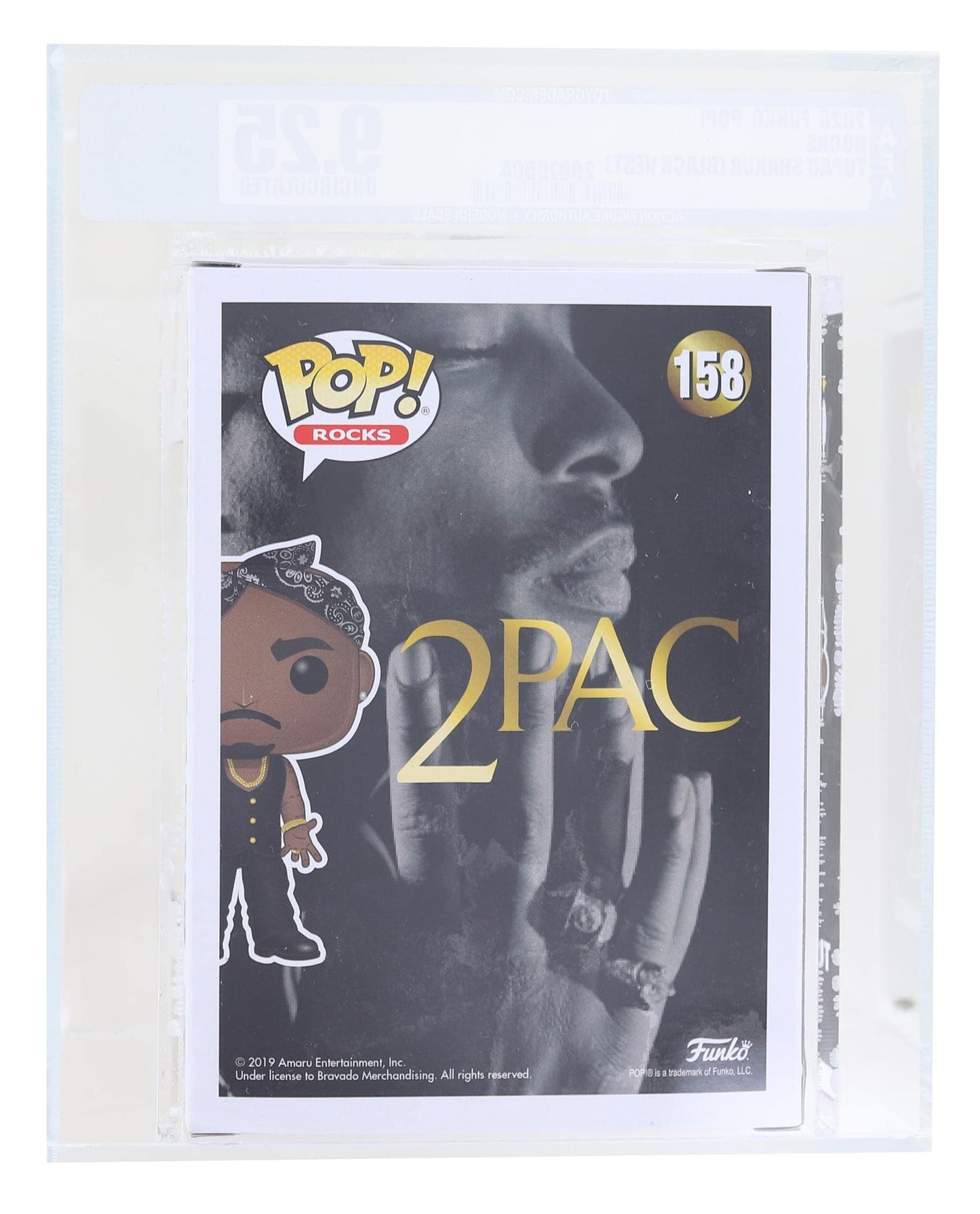 Funko POP Rocks Vinyl Figure | Tupac Shakur Graded AFA 9.25