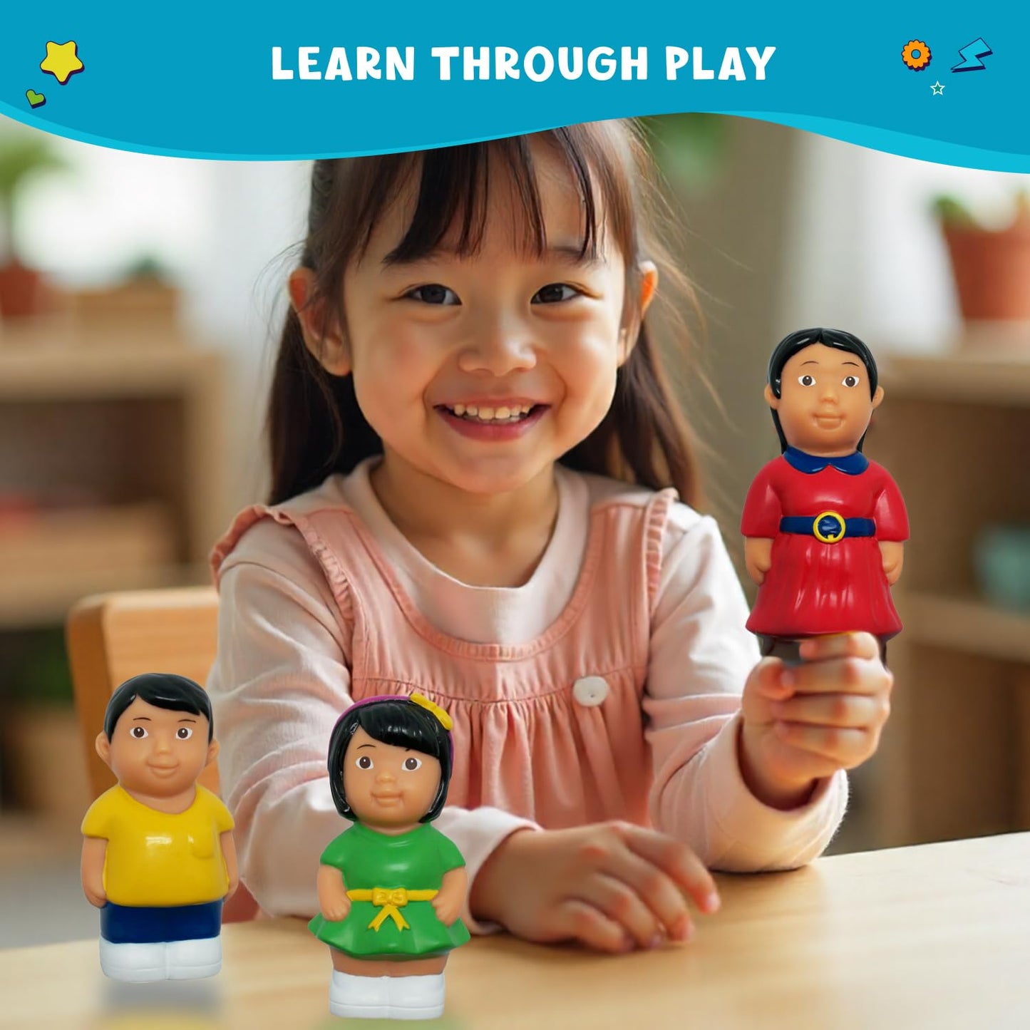 Get Ready Kids Asian Family Figures Set of 4-5 inch Multicultural Toys