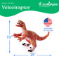 The Petting Zoo Velociraptor Stuffed Animal Plushie, Gift for Kids, Dinosaur Animals, Red Velociraptor Dinosaur Plush Toy, 15 inches