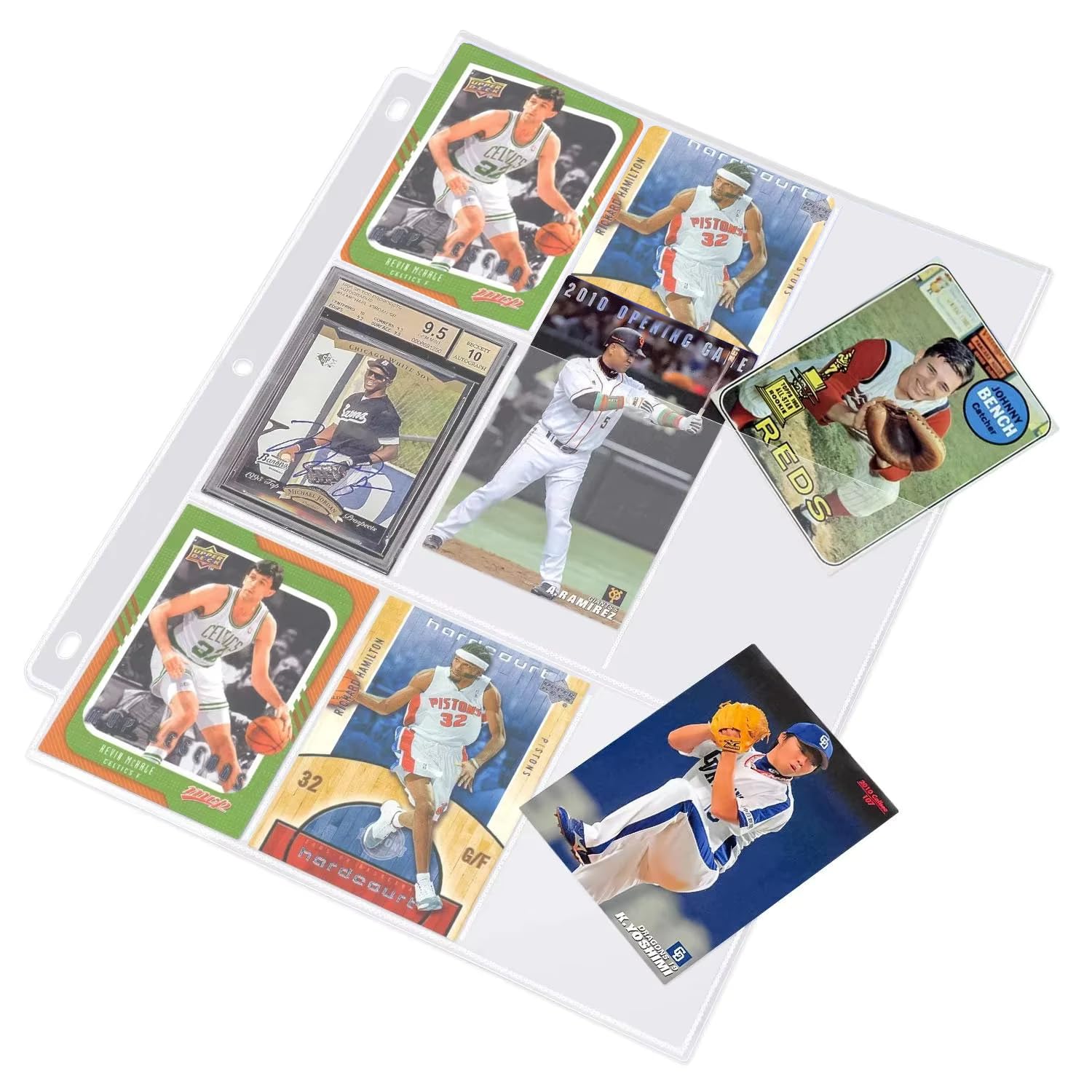 1800 Pockets Trading Card Sleeves, Premium 9-Pocket 100 Pages, Double-Sided Baseball Binder Sleeves, Protectors Binder Sheets for TCG Card Storage
