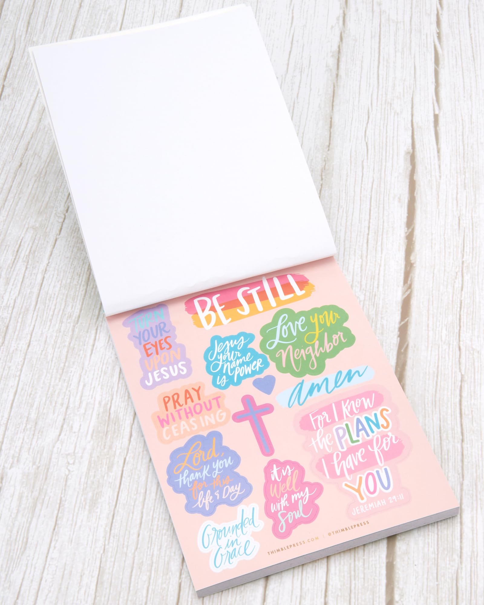 WORLD TRAVELER Eccolo Thimblepress Bible Blessings Sticker Book. 28 Pages of Inspirational and Prayer Themed Stickers