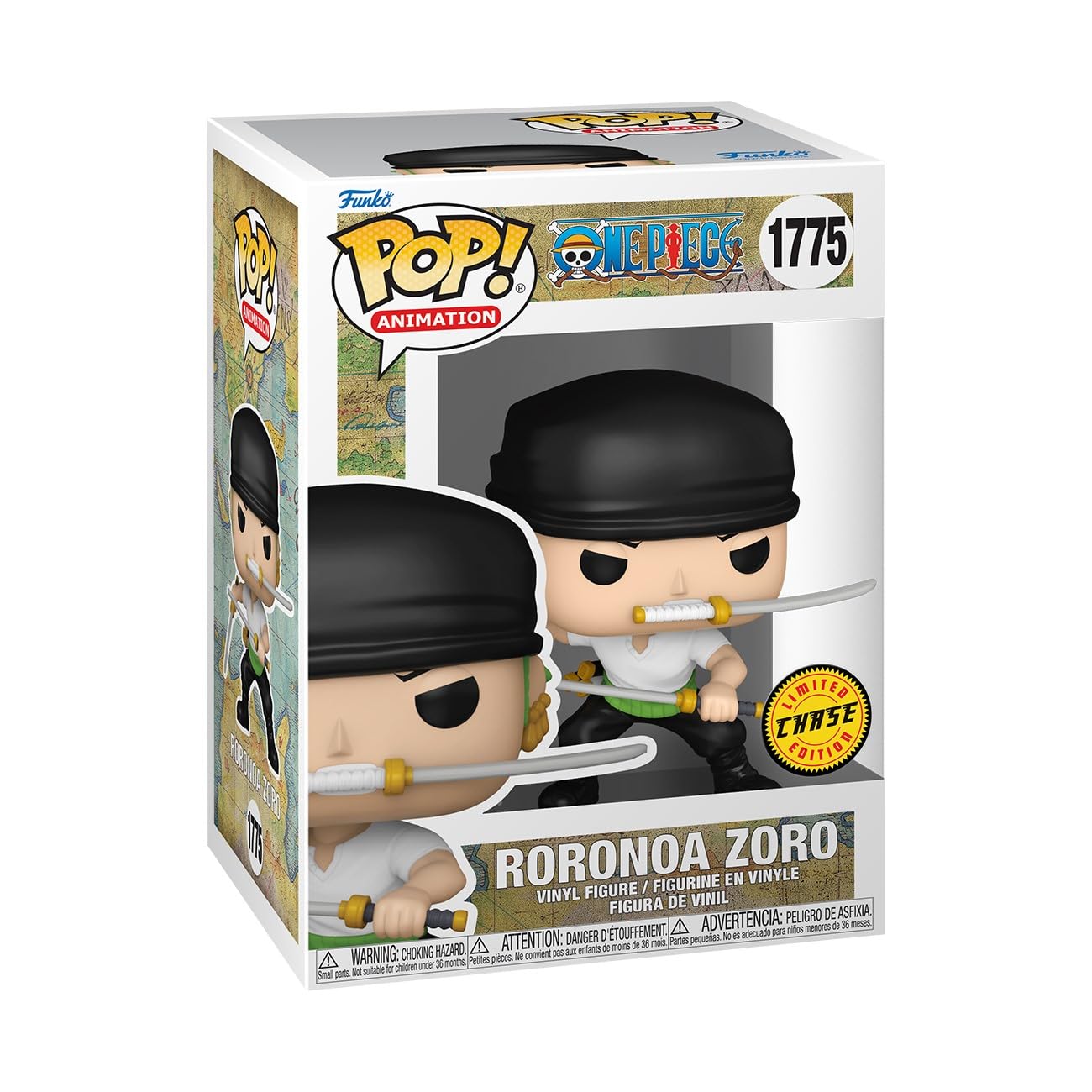 Funko Pop! Animation: One Piece - Roronoa Zoro - 1/6 Odds for Rare Chase Variant - Collectable Vinyl Figure - Gift Idea - Official Merchandise - for