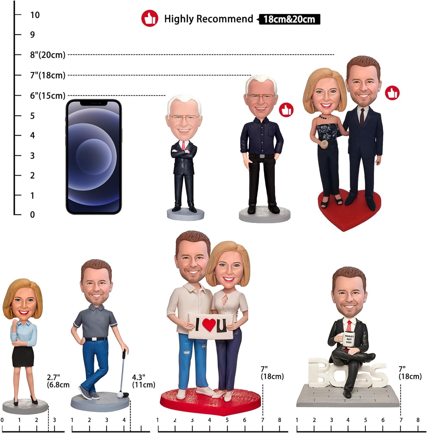 Yolie Stylishbobblehead Custom Bobblehead,Personalized Custom Full,Custom Personalized Unique Handmade Bobbleheads Figurine,Action Figure Based on