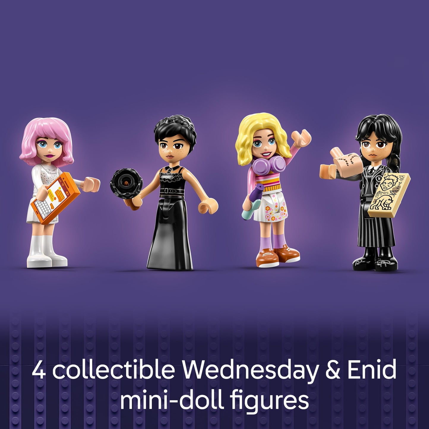 LEGO Wednesday & Enid's Dorm Room Playset - Building Toy for Pretend Play with 4 Minifigures - Wednesday Addams Doll for Kids, Girls & Boys, Ages 10+