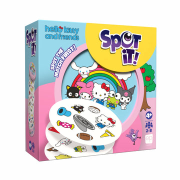 Spot It! Hello Kitty & Friends, A Think Fast Quick Reflex & Perception Game, Featuring Hello Kitty, My Melody, Kuromi, Cinnamoroll & More, Ages 4+