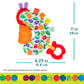 Kids Preferred Eric Carle Toddler Toys The Very Hungry Caterpillar Sensory Toy with Crinkle Orange Slice and Teether Ring for Car Seat and Stroller