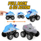 Liberty Imports 12 Pack Monster Truck Pull Back Cars, Large Animal Toy Pullback Racers Vehicles Party Favors Play Set for Kids, Boys, Toddlers