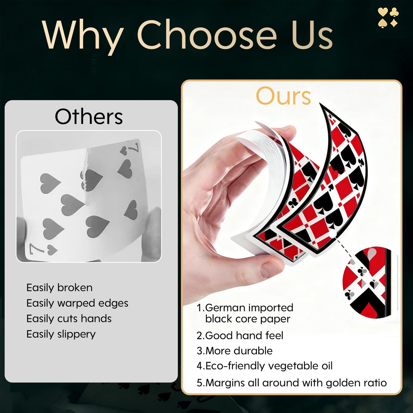 2 Pack Large Print Playing Cards - Low Vision Easy to Read Deck, Large Font Poker Cards for Seniors & Visually Impaired Adults, Large Print Playing