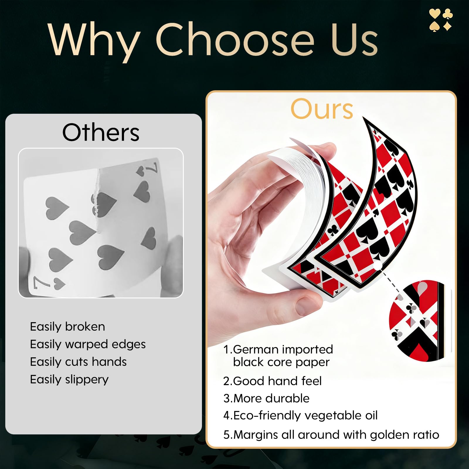 2 Pack Large Print Playing Cards - Low Vision Easy to Read Deck, Large Font Poker Cards for Seniors & Visually Impaired Adults, Large Print Playing