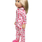 American Fashion World Pink Heart Pajamas for 14-Inch Dolls | Premium Quality & Trendy Design | Dolls Clothes | Outfit Fashions for Dolls for Popular