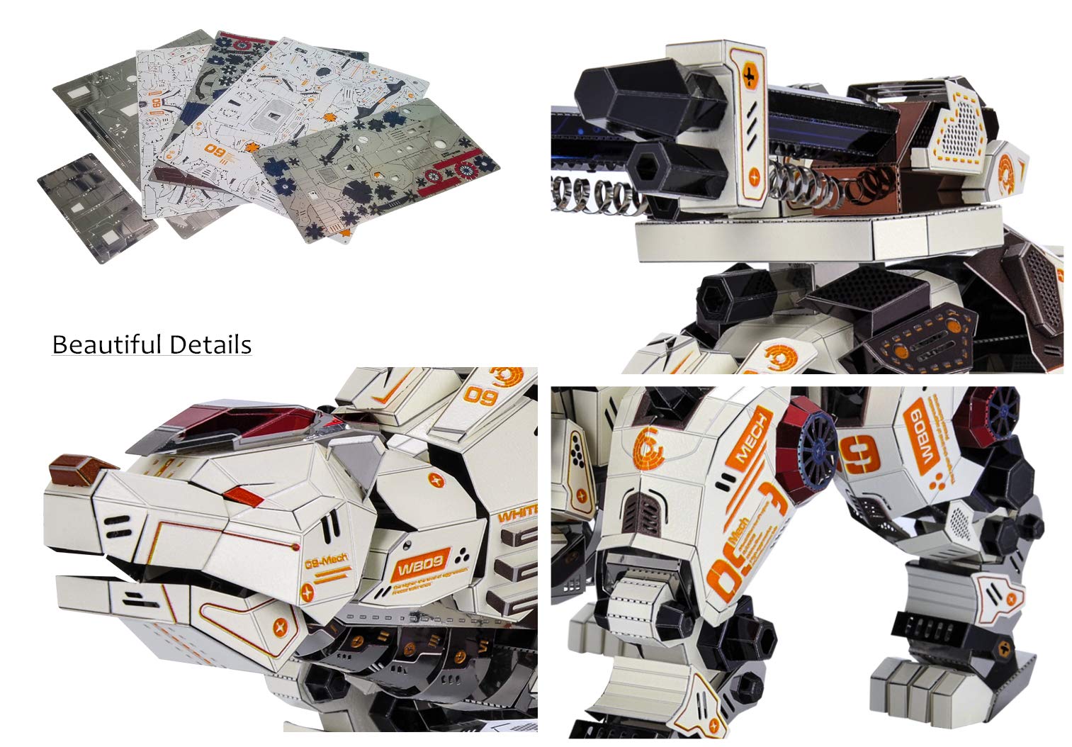 Microworld 3D Metal Puzzle, Mechanical White Polar Bear Metal Model Kits, DIY Challenging Laser Cut Brain Teaser Jigsaw Puzzle Collection Home Decor