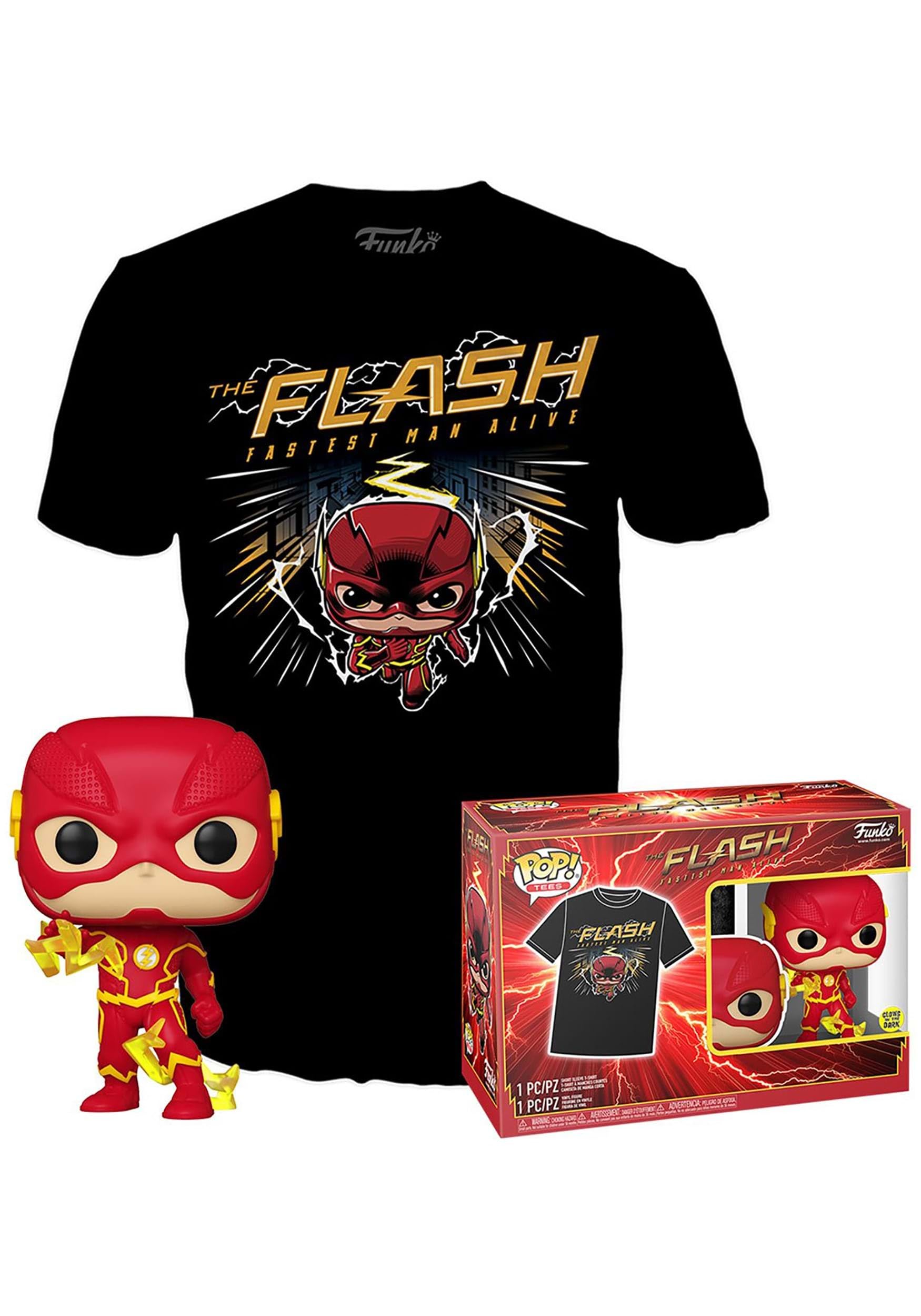Funko Pop! & Tee: DC - The Flash - Extra Large - (XL) - DC Comics - T-Shirt - Clothes with Collectable Vinyl Figure