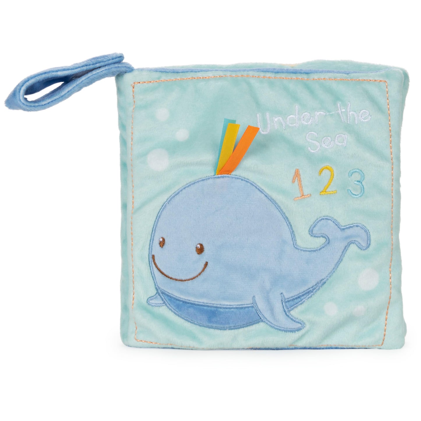 GUND Baby Sleepy Seas 123 Whale Soft Book Plush Stuffed Sensory Stimulating Toy, 8"