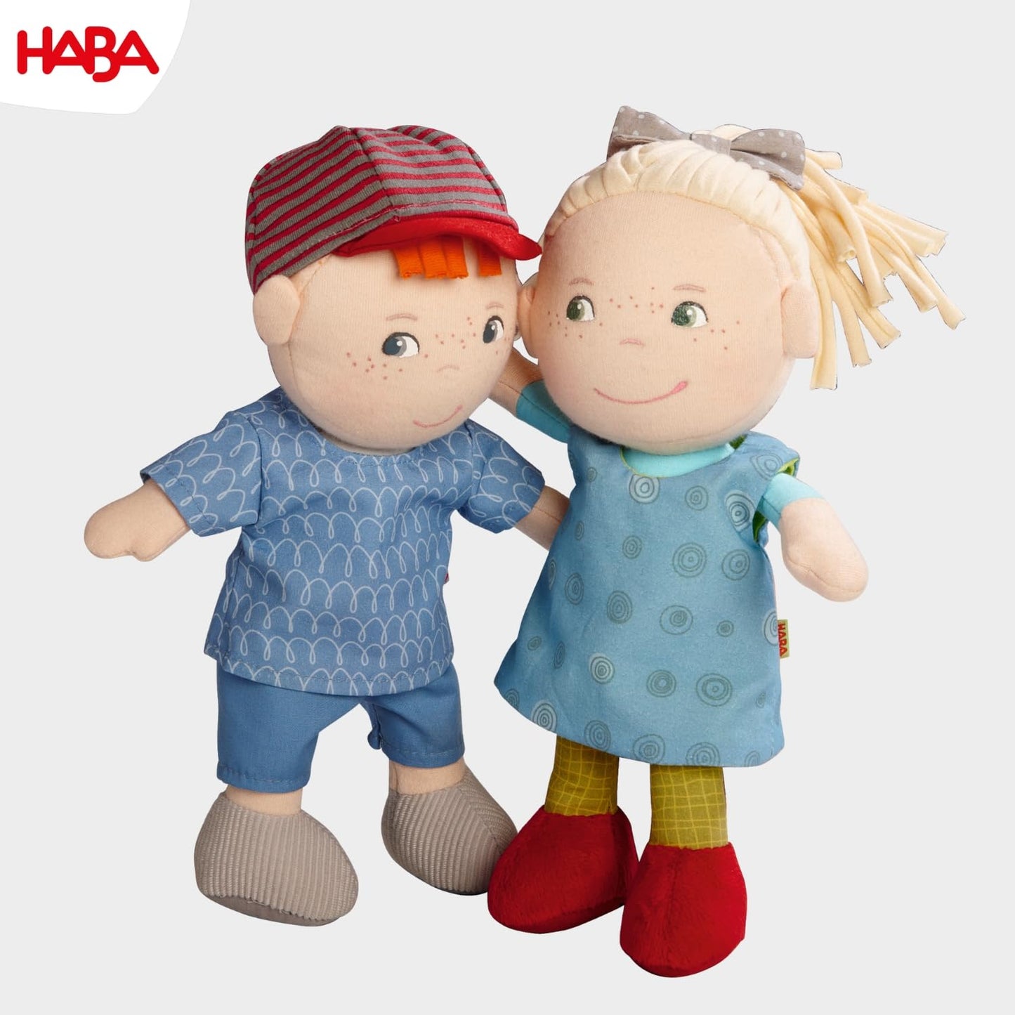 HABA Soft Doll Mirle 8" - First Baby Doll with Blonde Pony Tail for Ages 6 Months +