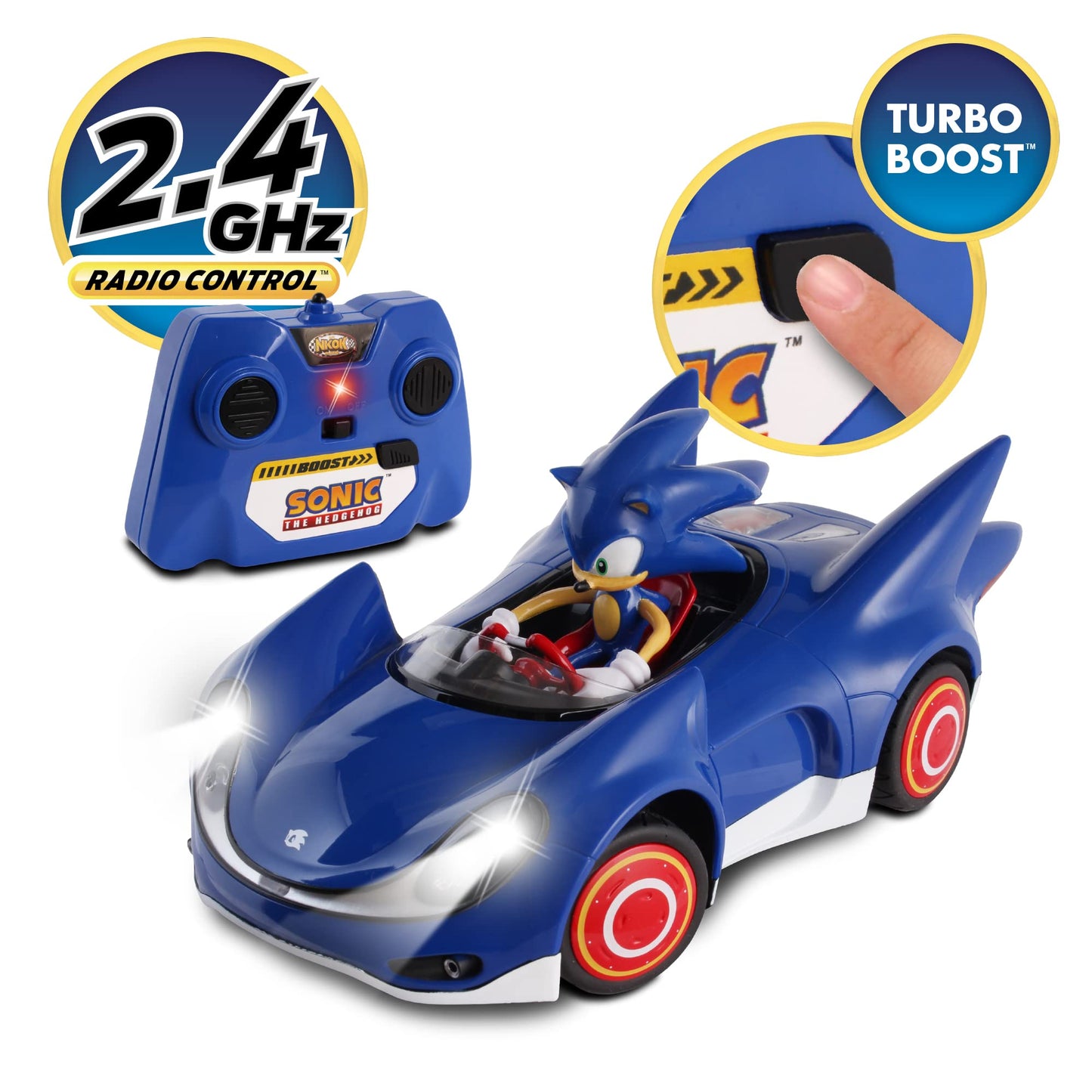 NKOK Sonic & Sega All Stars Racing RC Car - Remote Control, Ages 6+